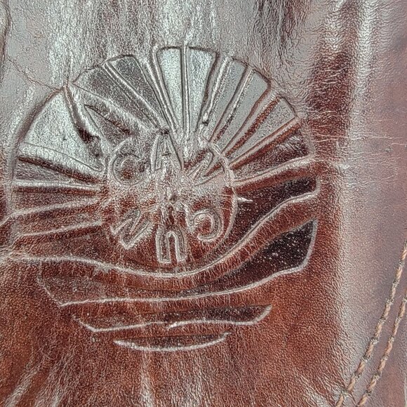 Don Chuy Brown Leather Fisherman Sandals With Buckle Closure & Embossed Design - Picture 10 of 16